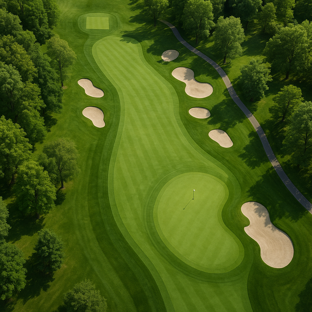 Golf course aerial view